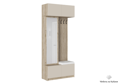 БОСТОН прихожая модульная ЛДСП  Дуб Крафт серый / Кашемир