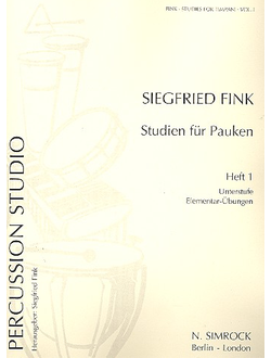 Fink, Siegfried Studien f?r Pauken Band 1 Elementar?bungen