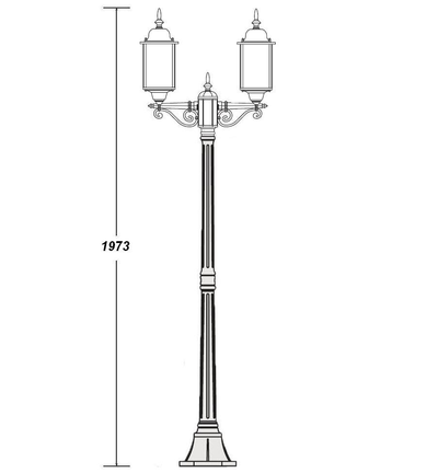 Садово-парковый светильник серии   Dublin 2  (229см)