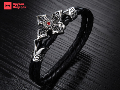 Мужской браслет из кожи