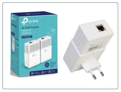 TP-LINK, HomePlug AV2 Сетевой адаптер PowerLine 1000 Мбит/с Ethernet  (комплект 2 шт.)