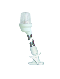 Круговой огонь на складной мачте 23см Lalizas Pole Light 30763 видимость 2 мили 12В 10Вт 360° для судов до 12м белый с белым корпусом