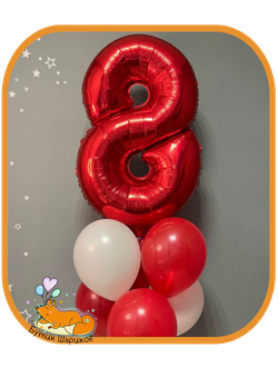 Шарики воздушные красные с золотым