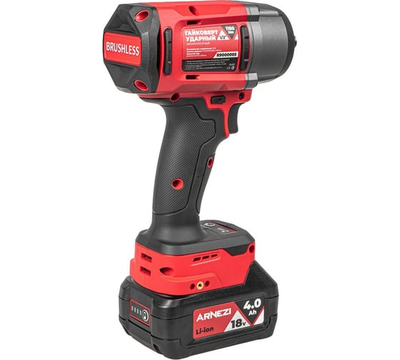 Гайковерт ударный аккумуляторный бесщеточный 1/2" 1180Nm 18V 4.0Ah ARNEZI R9000005