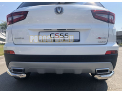 Защита заднего бампера угловая d60 для Changan CS55 2018-