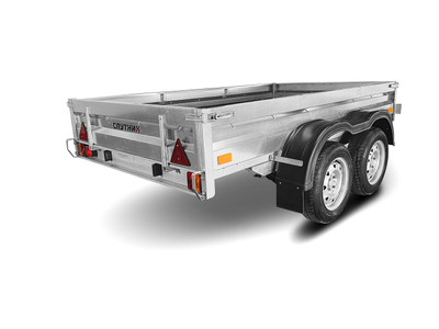 Прицеп «Спутник Moto» (2530x1440x330) двухосный, оцинкованная рама, с силовым подрамником