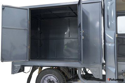 Грузовой электротрицикл Rutrike КАРГО Кабина Дуал NEXT 72V 2000W серый