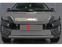 Защита радиатора для KIA Seltos 2019- chrome низ PREMIUM