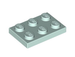 Plate 2 x 3, Light Aqua (3021 / 6014992 / 6015059 / 6192108 / 6426724)