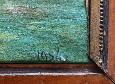 "Мальчик с голубем" холст масло 1954 год