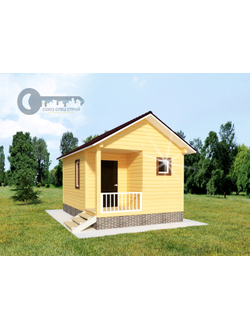 Д-02 ДАЧНЫЙ ДОМ ИЗ БРУСА: ГАБАРИТНЫЕ РАЗМЕРЫ: (6Х4М), ОБЩАЯ ПЛОЩАДЬ: 24М²