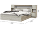 Бася (Басса) КР 552 кровать с закроватным модулем Крафт белый/Крафт серый (с настилом)