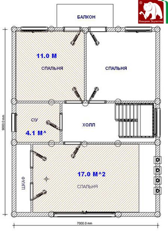 Проект 3-39, 133 кв.м., 7*9