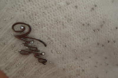 Vizio Италия 4528 берет белый с белыми бусинками фото