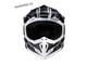 Шлем кроссовый IXS HX361 (мотошлем) черно-белый
