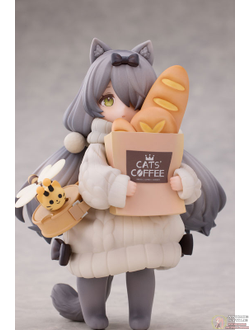 Набор из двух фигурок с декорациями Customer Cat DLC Series, Tea Time Cats Meow Town "Bread House"