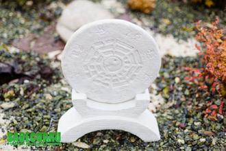 Садовая декорация из бетона "Сетка Багуа" "Инь-Ян"