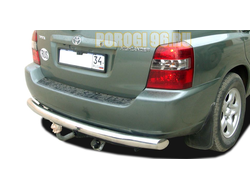 Защита заднего бампера (радиус) d60 для Toyota Highlander (2004-2008)