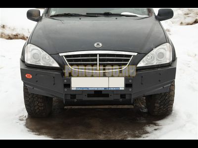 Передний силовой бампер серии Трофи на SsangYong Kyron 2007-2015 (02.080.01)
