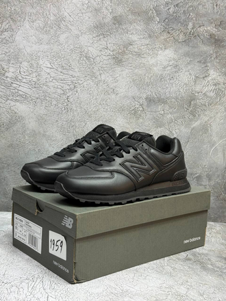 New Balance 574 Triple Black Leather