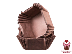 Капсулы для конфет коричневые квадрат. 43х43 мм, h 24 мм, 1000 шт.