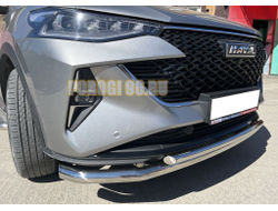Защита переднего бампера с подгибами d60/42 для Haval F7 2022-2024