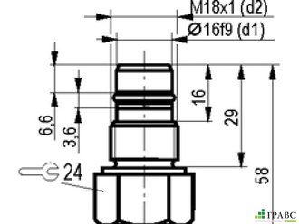 Индуктивный датчик ISB WC44S8-31P-3-S4-35