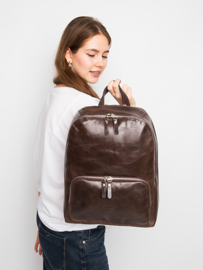 Женский кожаный рюкзак Vicenza Premium brown (арт. 
3105-52)