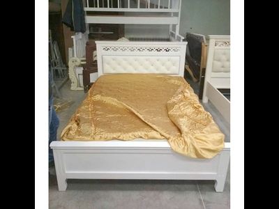 Кровать "Грация" античный белый из массива (Браво) в Липецке