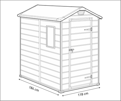 Сарай "Манор 4х6" (размеры 118 x 184 см)