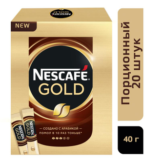 Кофе порционный растворимый Nescafe Gold 40 г