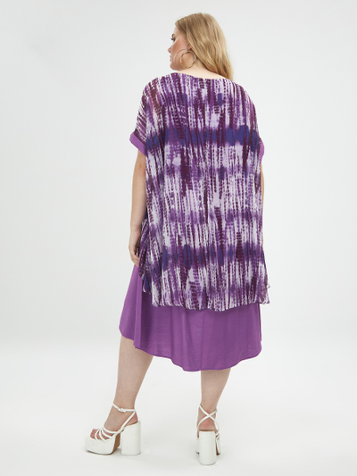 Платье с шифоновой накидкой в цвете Dahlia (георгин)