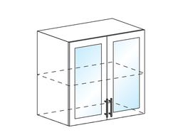 ШВС 800 Шкаф настенный 2-дверный со стеклом