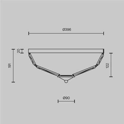 Потолочный светильник Facet, MOD094CL-04CH