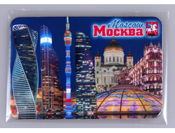 Магнит 8х6 см., Коллаж, ночной город