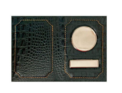 «КРОКОДИЛ» КОЖАНАЯ ОБЛОЖКА ДЛЯ АВТОДОКУМЕНТОВ В КОМПЛЕКТЕ С ЛИНЗАМИ. ЦВЕТ: ЗЕЛЁНЫЙ