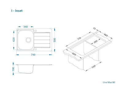 Мойка Alveus LINE MAX 80 SAT