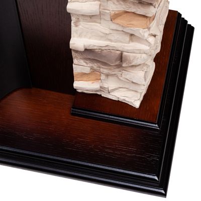 Угловой электрокамин Dublin Rock AO с очагом 3D Olympic