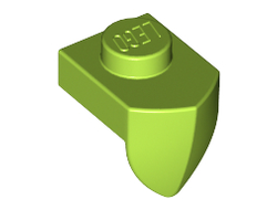 Plate, Modified 1 x 1 with Tooth Vertical, Lime (15070 / 6138659)