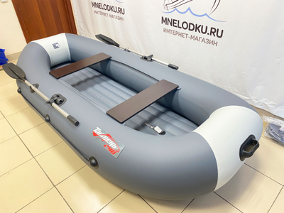 Надувная лодка Таймень LX-290 НД графит светло-серый