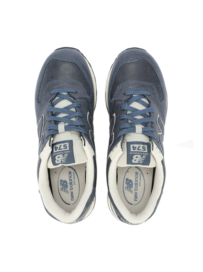 New Balance 574 Leather White Blue