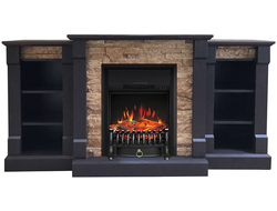 Электрокамин Моника LUX BL M4 с очагом Fobos