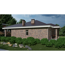 Одноэтажный дом с тремя спальнями 126м² (S65)