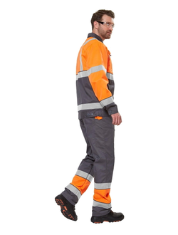 Костюм ИЛИОН СИГНАЛ с брюками, оранжевый/темно-серый, КОС623