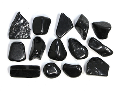 Шунгит, галтовка в ассортименте (15-25 мм, 2-3 г) №22843