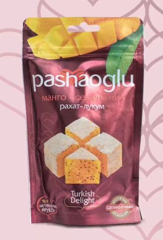 PASHAOGLU, Рахат-Лукум с манго-семена чиа, 150 ГР (Россия)