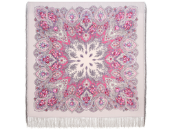 Павловопосадский платок Зимняя роза 2016-1