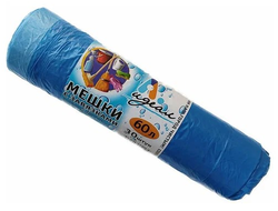 Мешки мусорные 60л "60х70" с завязками Идеал (30шт)