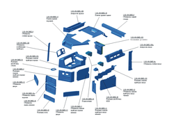 Облицовка панели приборов левая нижняя 1101-89-2МК-12