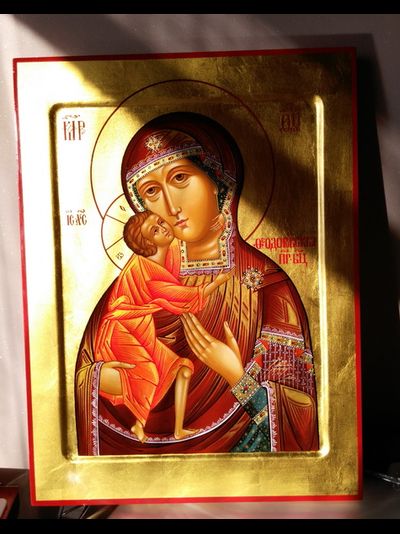 Феодоровская (Федоровская). Рукописная икона Пресвятой Богородицы.
